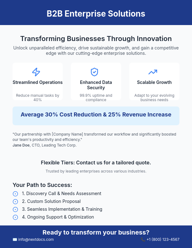 B2B Enterprise Sales Snapshot